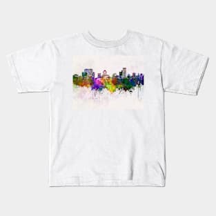 Columbia skyline in watercolor background Kids T-Shirt